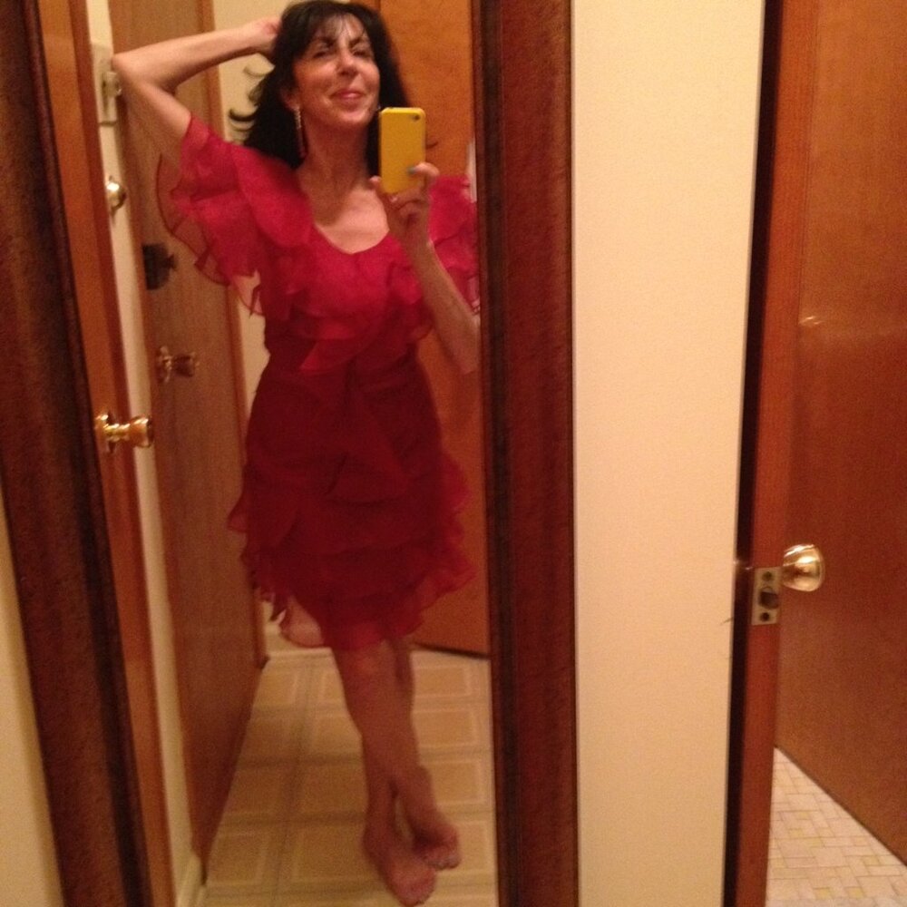 Silk red dress Rachel Zoe, size 4-6